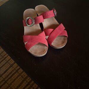 Dansko Crimson Cross-Strap Mules